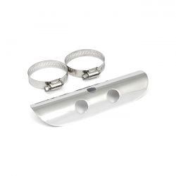 MCS Universal Bullet Hole Heat Shield 7" Long Chrome