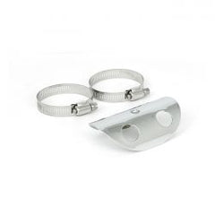 MCS Universal Bullet Hole Heat Shield 4" Long Chrome