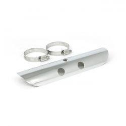 MCS Universal Bullet Hole Heat Shield 10" Long Chrome