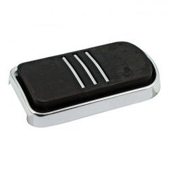 MCS Brake Pedal Pad, Tri-Rail. Chrome