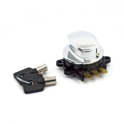 MCS 96-Up Ignition Switch, Side Hinge Type. Chrome