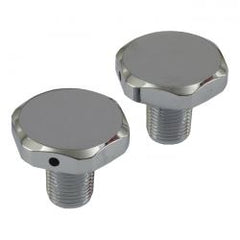 MCS 41mm Fork Tube Cap Bolts. Chrome