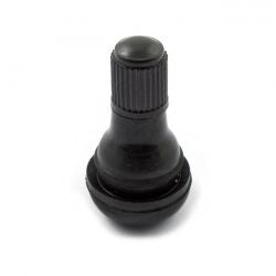 MCS Press-In Tubeless Valve Stem. Plastic Black Cap
