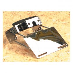 MCS Fat Bob Taillight / License Plate Bracket. Chrome