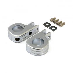 MCS Engine Guard Foot Peg Mount Kit. 1-1/2" (38mm)Tubing. Chrome