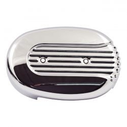 MCS XL Sportster Air Cleaner Cover. Chrome, Grooved