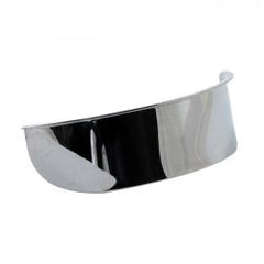 MCS Smooth Headlamp Visor. 5-3/4". Chrome