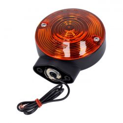 MCS Turn Signal Assembly. Rear. Amber Lens. Black