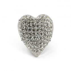 MCS License Plate Mount Kit Heart. Chrome/Diamonds