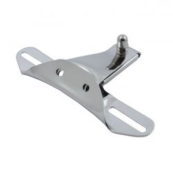 MCS License Plate Bracket OEM Style, 2-Hole. Chrome