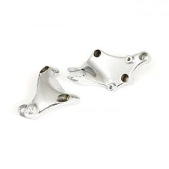 MCS Passenger Footpeg Mount Bracket Set. Chrome