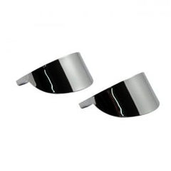 MCS Smooth Turn Signal Visor Set. Chrome