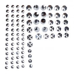 MCS Smoothtopps, Push-On Cover Set (86Pc). Chrome