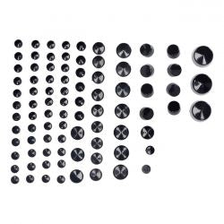 MCS Smoothtopps, Push-On Cover Set (87Pc). Black