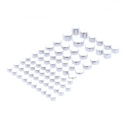 MCS Smoothtopps, Push-On Cover Set (74Pc). Chrome
