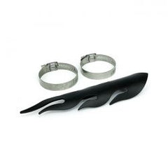 MCS Flamed Heat Shield Set 8" Long Black