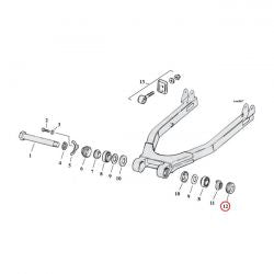 MCS Lock Nut, Swingarm Bearing. Left