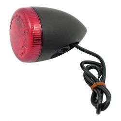 MCS 3-1 Led Bullet Taillight / Turn Signal Combo. Black. Red