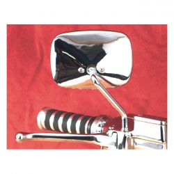 MCS Late OEM Style Mirror, Short Stem, Right Side. Chrome