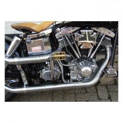 MCS Flexible Exhaust Header Cover. Chrome