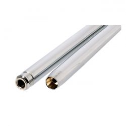 MCS Fork Tubes 35mm, 23-1/4". Show Chrome