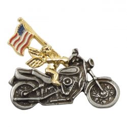MCS Biker Pins Angel Flag Bike Pin