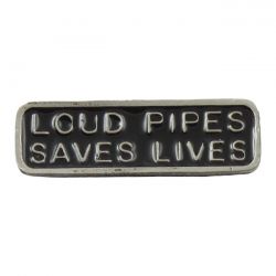 MCS Biker Pins Loud Pipes Saves Lives Pin