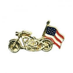 MCS Biker Pins Motorcycle USA Flag Pin