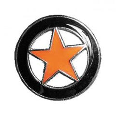 MCS Biker Pins Lone Star Pin Black Orange