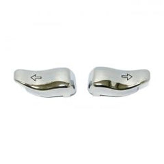 MCS Turn Signal Switch Extender Cap Set. Chrome