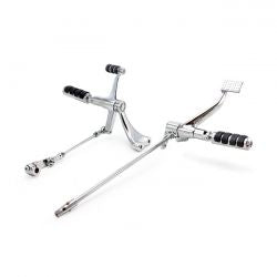 MCS Evo XL Forward Control Kit. Iso Pegs. Chrome