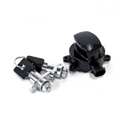 MCS Flhr Ignition Switch & Saddlebag Lock Kit. Black