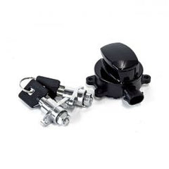 MCS Flhr Ignition Switch & Saddlebag Lock Kit. Black