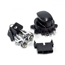 MCS Flhr Ignition Switch & Saddlebag Lock Kit. Black