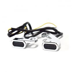 MCS Fastline, Below Bar Led Turn Signal Set. Chrome