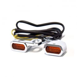 MCS Fastline, Below Bar Led Turn Signal Set. Chrome