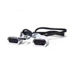MCS Fastline, Below Bar Led Turn Signal Set. Chrome