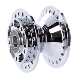 MCS Front Wheel Hub, Chrome