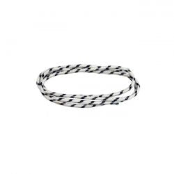 MCS Classic Cloth Covered Wiring, 25Ft. Roll. White/Black
