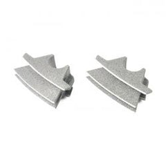 MCS Head Bolt Bridge Cover Set. Finned, Silver Granite