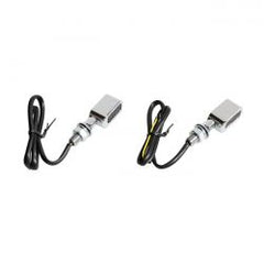 MCS Fastline, Led Turn Signal Set. Chrome, Smoke Lens