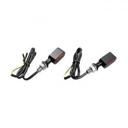 MCS Fastline, Led Turn Signal Set. Black, Amber Lens