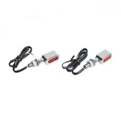 MCS Fastline, Led 3-1 Taillight/Turn Signals. Chrome/Amber Lens