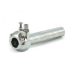 MCS Universal Metal Throttle Grip 7/8" Handlebars, Chrome