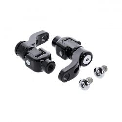 MCS M8 Softail Passenger Footpeg Mount Kit, 360° Adj. Black