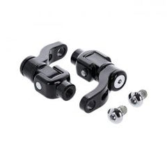 MCS M8 Softail Passenger Footpeg Mount Kit, 360° Adj. Black