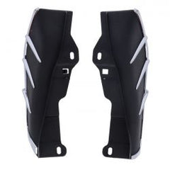 MCS Seat Heat Deflector Set. Black With Chrome Trim