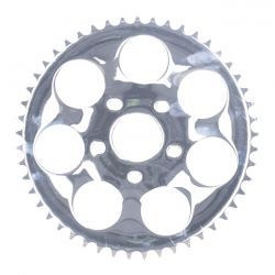 MCS Rear Sprocket, Chrome. 49T