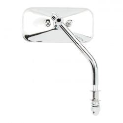 MCS Small Rectangular Mirror. Short Stem, Chrome