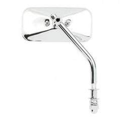 MCS Small Rectangular Mirror. Short Stem, Chrome